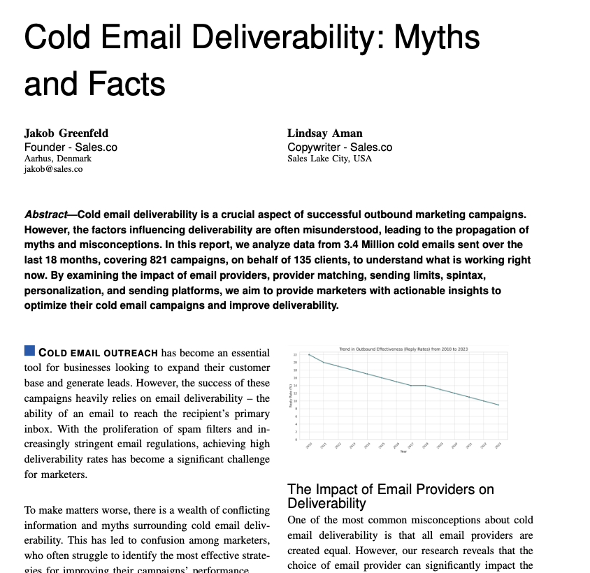 Cold Email Deliverability