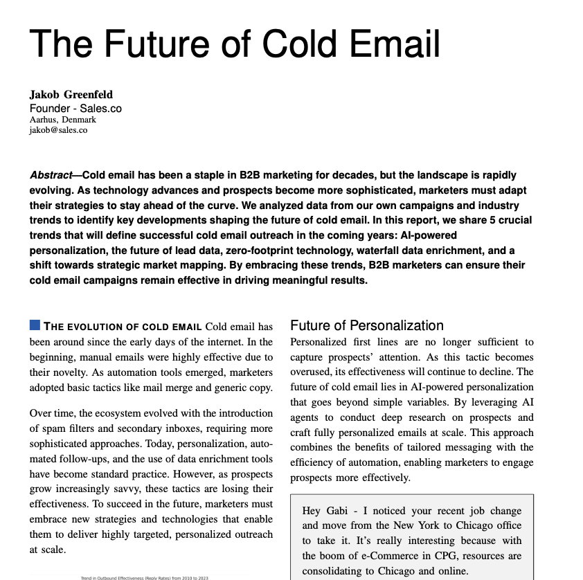 Future of Cold Email
